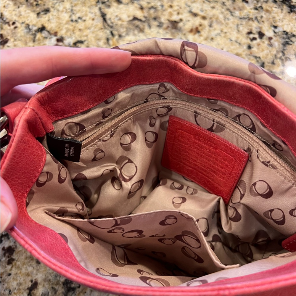 Vintage Y2K Coach Pink Shoulder Bag Layla 18160 Camelia Poppy Leather Purse - Picture 10 of 14